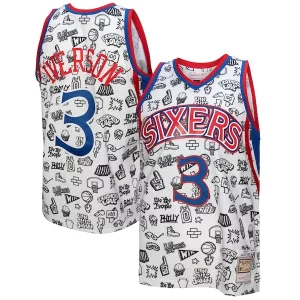 Atractivo Allen Iverson Philadelphia 76ers 1996/97 Swingman Jersey White  para la gran final
