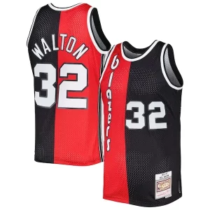 Bonito Bill Walton Portland Trail Blazers Hardwood Classics 1976/77 Split Swingman Jersey Red/Black  para la gran final