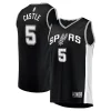 Maravilloso Perfecto Lujoso Stephon Castle San Antonio Spurs 2024 NBA Draft Fast Break Player Jersey Icon Edition Black  para la gran final