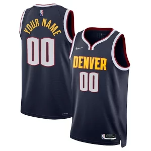 Fácil de llevar Elegante Único Denver Nuggets Nike 2021/22 Diamond Swingman Custom Jersey Icon Edition Navy  para la gran final