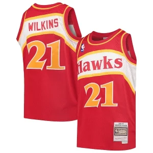 Fantástico Increíble Clásico Dominique Wilkins Atlanta Hawks Youth 1986/87 Hardwood Classics Swingman Throwback Jersey Red  para la gran final