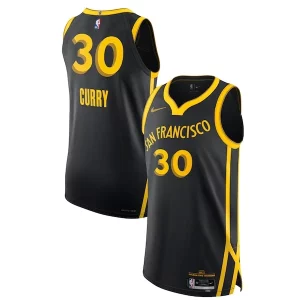 Atractivo Hermoso Delicioso Nike Stephen Curry Golden State Warriors Authentic Jersey City Edition Black  para la gran final