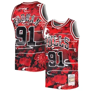 Resistente Robusto Dennis Rodman Chicago Bulls 1997/98 Hardwood Classics Lunar New Year Swingman Jersey Red  para la gran final