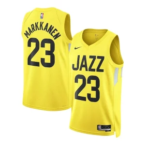 Hermoso Versátil Lauri Markkanen Utah Jazz Nike Unisex Swingman Jersey Icon Edition Gold  para la gran final
