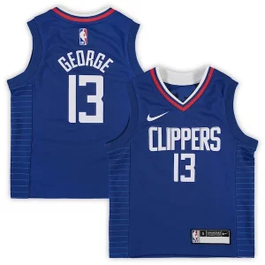 Genial Paul George LA Clippers Preschool Nike 2020/21 Fast Break Replica Jersey Royal Icon Edition  para la gran final