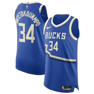 Duradero Fácil de llevar Resistente Giannis Antetokounmpo Milwaukee Bucks Nike 2024/25 Authentic Player Jersey City Edition Royal  para la gran final