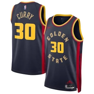 Exquisito Stephen Curry Golden State Warriors Nike Unisex 2024/25 Swingman Player Jersey City Edition Navy  para la gran final