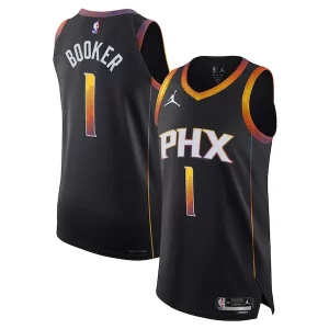 Original Devin Booker Phoenix Suns Jordan Brand Authentic Player Jersey Statement Edition Black  para la gran final