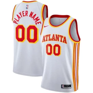 Chulo Versátil Atlanta Hawks Nike 2020/21 Swingman Custom Jersey Association Edition White  para la gran final