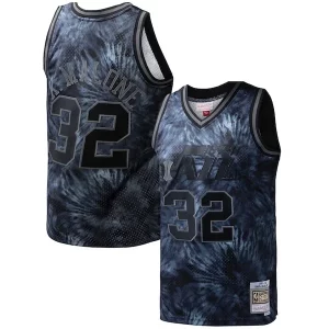 Único Comodo Karl Malone Utah Jazz Hardwood Classics 1991/92 Tie Dye Swingman Jersey Black  para la gran final