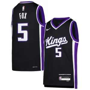 Clásico Original Magnífico De'Aaron Fox Sacramento Kings Nike Youth Swingman Jersey Icon Edition Purple  para la gran final
