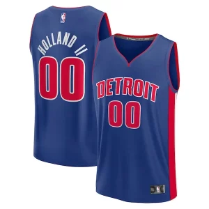Práctico Ron Holland II Detroit Pistons Youth Fast Break Replica Player Jersey Icon Edition Blue  para la gran final