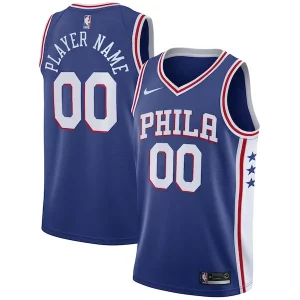 Original Philadelphia 76ers Nike Swingman Custom Jersey Blue Icon Edition  para la gran final