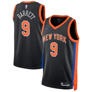 Original RJ Barrett New York Knicks Nike Unisex 2022/23 Swingman Jersey City Edition Black  para la gran final