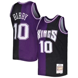 Chulo Mike Bibby Sacramento Kings Hardwood Classics 2001/02 Split Swingman Jersey Purple/Black  para la gran final