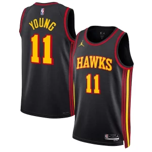 Encantador Perfecto Clásico Trae Young Atlanta Hawks Jordan Brand Unisex Swingman Jersey Statement Edition Black  para la gran final