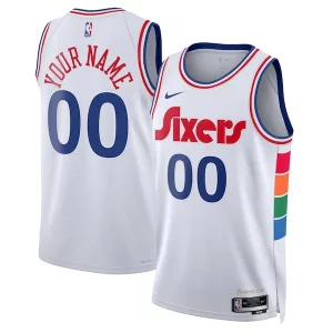 Único Moderno Robusto Philadelphia 76ers Nike Unisex 2024/25 Custom Swingman Jersey City Edition White  para la gran final