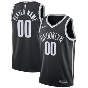 Lujoso Delicioso Robusto Brooklyn Nets Nike 2020/21 Swingman Custom Jersey Icon Edition Black  para la gran final