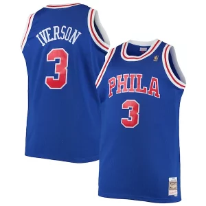 Increíble Fantástico Allen Iverson Philadelphia 76ers 1996/97 Big & Tall Hardwood Classics Swingman Jersey Royal/Black/Red/White  para la gran final