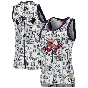 Fantástico Delicioso Hermoso Vince Carter Toronto Raptors Women's 1998 Doodle Swingman Jersey White  para la gran final