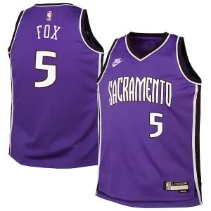 Encantador De'Aaron Fox Sacramento Kings Nike Youth 2024/25 Swingman Jersey Purple Classic Edition  para la gran final