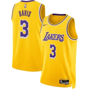 Atractivo Clásico Anthony Davis Los Angeles Lakers Nike Unisex Swingman Jersey Icon Edition Gold  para la gran final