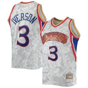 Duradero Allen Iverson Philadelphia 76ers Hardwood Classics 1996/97 Lunar New Year Swingman Jersey White  para la gran final