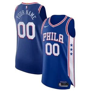 Duradero Philadelphia 76ers Nike Custom Authentic Jersey Icon Edition Royal  para la gran final