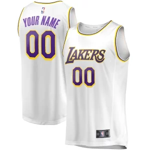 Práctico Los Angeles Lakers Youth Fast Break Replica Custom Jersey Association Edition White  para la gran final