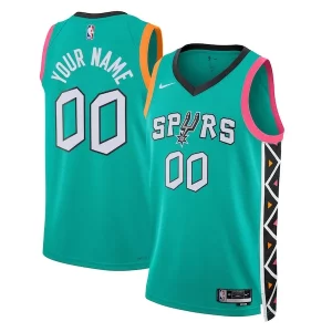 Clásico Sofisticado Versátil San Antonio Spurs Nike Unisex 2022/23 2022/23 Swingman Custom Jersey City Edition Turquoise  para la gran final