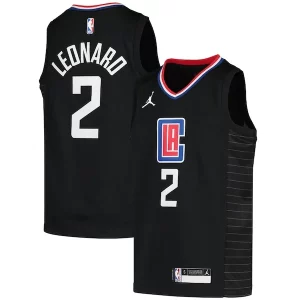 Versátil Kawhi Leonard LA Clippers Jordan Brand Youth 2020/21 Swingman Player Jersey Black Statement Edition  para la gran final