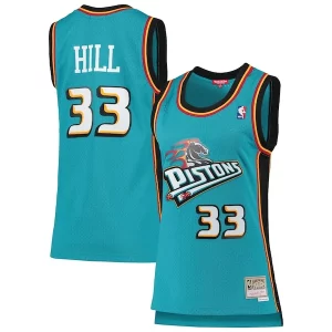 Hermoso Grant Hill Detroit Pistons Women's 1998/99 Hardwood Classics Swingman Jersey Teal  para la gran final