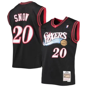 Original Eric Snow Philadelphia 76ers 2000/01 Hardwood Classics Swingman Jersey Black  para la gran final