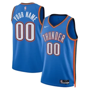 Cool Magnífico Oklahoma City Thunder Nike Unisex Swingman Custom Jersey Blue Icon Edition  para la gran final