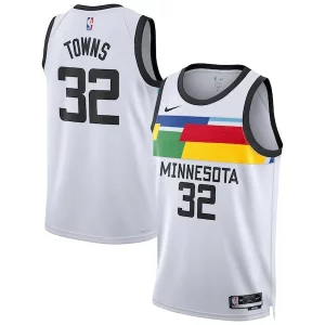 Increíble Magnífico Genial Karl Anthony Towns Minnesota Timberwolves Nike Unisex 2022/23 Swingman Jersey City Edition White  para la gran final
