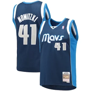 Original Dirk Nowitzki Dallas Mavericks 2011/12 Hardwood Classics Swingman Jersey Navy  para la gran final