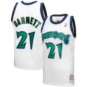 Elegante Moderno Bonito Kevin Garnett Minnesota Timberwolves 1997 98 Hardwood Classics Reload 3.0 Swingman Jersey White  para la gran final