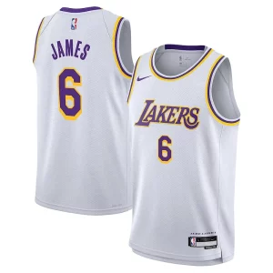 Ideal Robusto LeBron James Los Angeles Lakers Nike Youth Performance Swingman Jersey Association Edition White  para la gran final