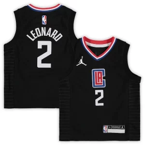 Sofisticado Original Kawhi Leonard LA Clippers Jordan Brand Preschool 2020/21 Fast Break Replica Jersey Statement Edition Black  para la gran final