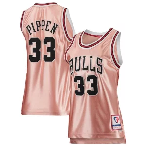 Genial Scottie Pippen Chicago Bulls Women's 75th Anniversary Rose Gold 1997 Swingman Jersey Pink  para la gran final