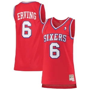 Lujoso Fantástico Fácil de llevar Julius Erving Philadelphia 76ers Women's 1982/83 Hardwood Classics Swingman Jersey Red  para la gran final