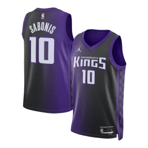 Estupendo Original Domantas Sabonis Sacramento Kings Jordan Brand Unisex Swingman Jersey Statement Edition Purple  para la gran final