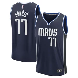 Exquisito Robusto Luka Dončić Dallas Mavericks Men's Fast Break Player Jersey Statement Edition Navy  para la gran final