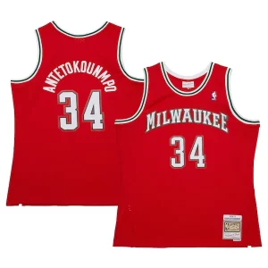 Maravilloso Chulo Único Giannis Antetokounmpo Milwaukee Bucks 2014/15 Hardwood Classics Swingman Jersey Red  para la gran final