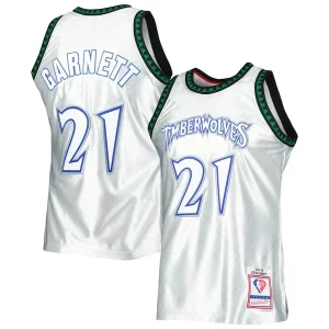 Fantástico Kevin Garnett Minnesota Timberwolves 1997/98 Hardwood Classics 75th Anniversary Swingman Jersey Platinum  para la gran final