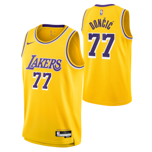 Original Luka Dončić Los Angeles Lakers Nike Unisex Swingman Jersey Icon Edition Gold  para la gran final
