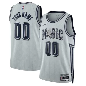 Atractivo Lujoso Orlando Magic Nike Unisex 2024/25 Custom Swingman Jersey City Edition Silver  para la gran final