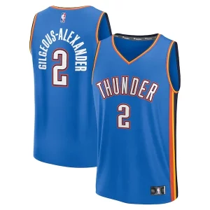 Comodo Hermoso Clásico Shai Gilgeous Alexander Oklahoma City Thunder Fast Break Replica Player Jersey Icon Edition Blue  para la gran final